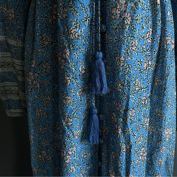 Veronica Beard Kameya Blue Floral Maxi Dress - Picture 5 of 10